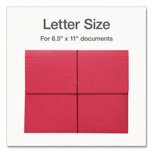 Load image into Gallery viewer, Expanding Wallet with Elastic Closure, 2" Expansion, 1 Section, Letter Size, Red, 10/Box
