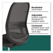 Load image into Gallery viewer, Bedford Task Stool, Supports Up to 275 lb, 26.5 x 33.6 Seat Height, Black Seat, Black Back, Black Base
