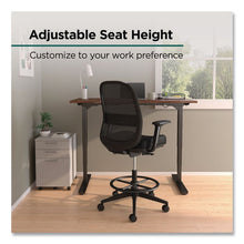 Load image into Gallery viewer, Bedford Task Stool, Supports Up to 275 lb, 26.5 x 33.6 Seat Height, Black Seat, Black Back, Black Base

