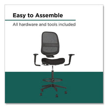 Load image into Gallery viewer, Bedford Task Stool, Supports Up to 275 lb, 26.5 x 33.6 Seat Height, Black Seat, Black Back, Black Base

