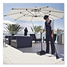 Load image into Gallery viewer, Lobby Pro Upright Dustpan with Wheels, 12.5 x 37,  27.5" Handle, Polypropylene/Vinyl Coat, Black

