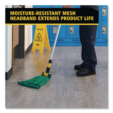 Load image into Gallery viewer, Microfiber Tube Wet Mop, Microfiber/Polyester, Medium, Green
