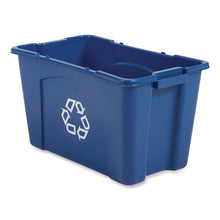Load image into Gallery viewer, Stacking Recycle Bin, 18 gal, Polyethylene, Blue
