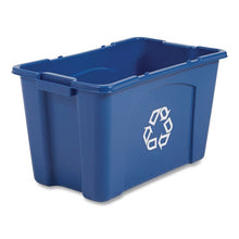 Load image into Gallery viewer, Stacking Recycle Bin, 18 gal, Polyethylene, Blue
