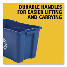 Load image into Gallery viewer, Stacking Recycle Bin, 18 gal, Polyethylene, Blue
