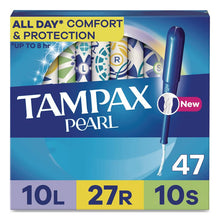 Load image into Gallery viewer, Pearl Tampons, Light/Regular/Super Absorbency, 47/Pack
