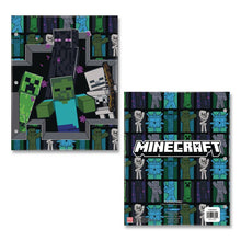 Load image into Gallery viewer, Licensed Two-Pocket Folder, Minecraft, Side: 3-Hole Punched, Accommodates (50) 11 x 8.5 Sheets, Multicolor

