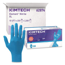 Load image into Gallery viewer, Element Nitrile Exam Gloves, Powder-Free, AQL 1.5, X-Large, 3.2 mil Thick, 9.3" Long, Blue, 230/Box, 10 Boxes/Carton

