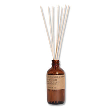 Load image into Gallery viewer, Reed Diffuser, Teakwood and Tobacco, 3.5 oz, 4.25" Bottle, 9" Reeds, Amber
