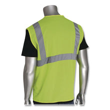 Load image into Gallery viewer, ANSI Class 2 Hook and Loop Safety Vest, Polyester Mesh, Medium, Lime
