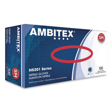 Load image into Gallery viewer, N5201 Series Powder-Free Nitrile Gloves, Small, 9" Long, Blue, 100/Box, 10 Boxes/Carton

