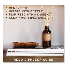 Load image into Gallery viewer, Reed Diffuser, Teakwood and Tobacco, 3.5 oz, 4.25" Bottle, 9" Reeds, Amber

