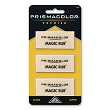 Load image into Gallery viewer, MAGIC RUB Eraser, For Pencil/Ink Marks, Rectangular Block, Medium, Off White, 3/Pack
