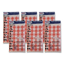 Load image into Gallery viewer, Table Set Rectangular Table Covers, Heavyweight Plastic, 54" x 108", Plaid Red/White, 6/Pack
