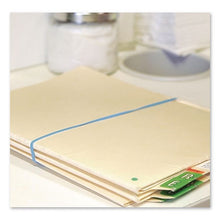 Load image into Gallery viewer, Antimicrobial Non-Latex Rubber Bands, Assorted Sizes, Cyan Blue, 250/Box
