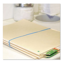 Load image into Gallery viewer, Antimicrobial Non-Latex Rubber Bands, Size 117B, 0.06" Gauge, Cyan Blue, 4 oz Box, 62/Box
