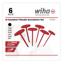 Load image into Gallery viewer, 6-Piece Insulated T-Handle Inch Hex Screwdriver Set
