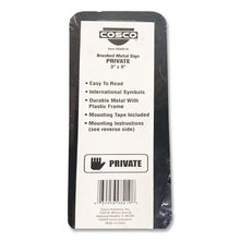 Load image into Gallery viewer, Brushed Metal Office Sign, Private, 9 x 3, Silver
