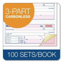 Load image into Gallery viewer, Money and Rent Receipt Book, Account + Payment Sections, Three-Part Carbonless, 7.13 x 2.75, 4 Forms/Sheet, 100 Forms Total
