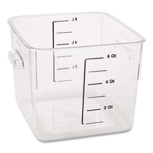 Load image into Gallery viewer, SpaceSaver Square Containers, 6 qt, 8.8 x 8.75 x 7, Plastic, Clear
