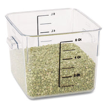 Load image into Gallery viewer, SpaceSaver Square Containers, 6 qt, 8.8 x 8.75 x 7, Plastic, Clear

