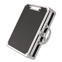 Load image into Gallery viewer, Locking Storage Clipboard, 0.38" Clip Capacity, Holds 8.5 x 11 Sheets, Black/Chrome
