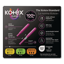Load image into Gallery viewer, U by Kotex Click Compact Tampons, Regular Absorbency, 16/Pack, 8 Packs/Carton
