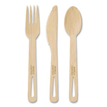 Load image into Gallery viewer, Bamboo Cutlery, Fork/Knife/Spoon, Paper, Natural, 24/Pack
