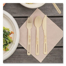 Load image into Gallery viewer, Bamboo Cutlery, Fork/Knife/Spoon, Paper, Natural, 24/Pack
