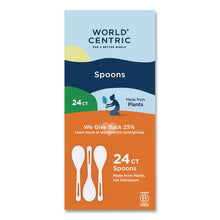 Load image into Gallery viewer, TPLA Cutlery, Medium Heavyweight, Spoon, Plastic, Light Beige, 24/Pack
