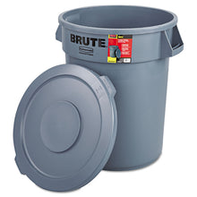 Load image into Gallery viewer, Brute Container with Lid, 32 gal, Plastic, Gray
