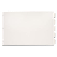 Load image into Gallery viewer, Paper Insertable Dividers, 5-Tab, 11 x 17, White, Clear Tabs, 1 Set
