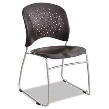 Load image into Gallery viewer, Reve Guest Chair with Sled Base, 19.75" x 23.5" x 33.5", Black Seat, Black Back, Silver Base, 2/Carton
