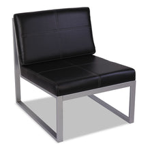 Load image into Gallery viewer, Alera Ispara Series Armless Chair, 26.57" x 30.71" x 31.1", Black Seat, Black Back, Silver Base

