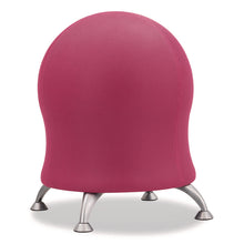 Load image into Gallery viewer, Zenergy Ball Chair, Backless, Supports Up to 250 lb, Pink Fabric Seat, Silver Base
