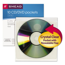 Load image into Gallery viewer, Self-Adhesive CD/Diskette Pockets, Clear, 10/Pack

