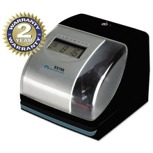 Load image into Gallery viewer, ES700 Atomic Electronic Time Recorder and Document Stamp, Digital Display, Black/Silver
