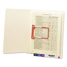 Load image into Gallery viewer, Heavyweight Reinforced End Tab U-Clip Fastener Folders, Straight Tab, Expands 0.75", 1 Fastener, Letter Size, Manila, 50/Box
