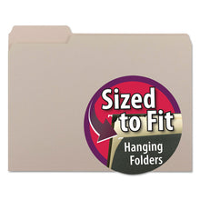 Load image into Gallery viewer, Interior File Folders, 1/3-Cut Tabs: Assorted, Letter Size, 0.75" Expansion, Gray, 100/Box
