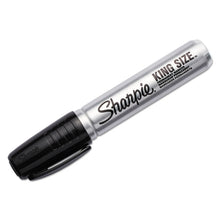 Load image into Gallery viewer, King Size Permanent Marker, Broad Chisel Tip, Black, 4/Pack

