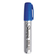 Load image into Gallery viewer, King Size Permanent Marker, Broad Chisel Tip, Blue, Dozen
