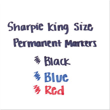 Load image into Gallery viewer, King Size Permanent Marker, Broad Chisel Tip, Blue, Dozen
