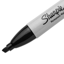 Load image into Gallery viewer, Chisel Tip Permanent Marker, Medium Chisel Tip, Black, 4/Pack
