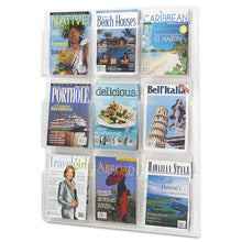 Load image into Gallery viewer, Reveal Clear Literature Displays, 9 Compartments, 30w x 2d x 36.75h, Clear
