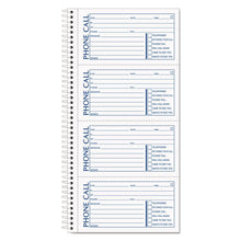 Load image into Gallery viewer, Spiralbound Message Book, Two-Part Carbonless, 5 x 2.75, 4 Forms/Sheet, 200 Forms Total
