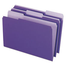 Load image into Gallery viewer, Interior File Folders, 1/3-Cut Tabs: Assorted, Legal Size, Violet, 100/Box
