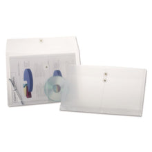 Load image into Gallery viewer, Poly String and Button Envelope, String/Button Closure, 8.5 x 14, Clear, 3/Pack

