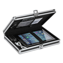 Load image into Gallery viewer, Locking Storage Clipboard, 0.38" Clip Capacity, Holds 8.5 x 11 Sheets, Black/Chrome
