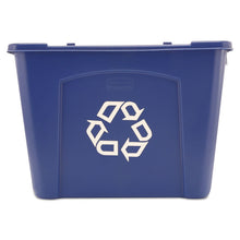 Load image into Gallery viewer, Stacking Recycle Bin, 14 gal, Polyethylene, Blue
