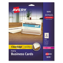 Load image into Gallery viewer, Clean Edge Business Cards, Laser, 2 x 3.5, Ivory, 10 Cards/Sheet, 20 Sheets/Pack
